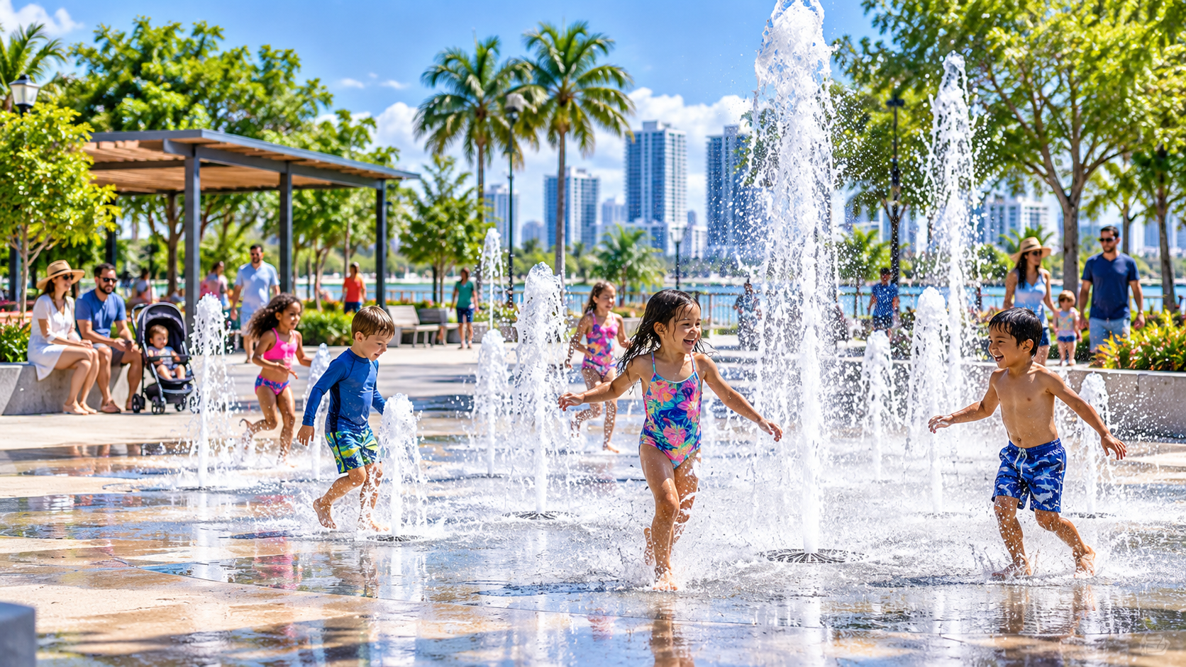 Public splash park